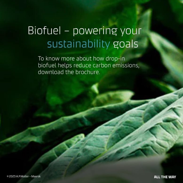 A fuel for tomorrow - today. Learn more about biofuels and how they help us envision a carbon neutral future. Click here to access the info sheet about biofuels: bddy.me/41jueRJ #Maersk #SupplyChain #Logistics #ECODelivery #EmissionsDashboard #GreenFuels #Decarbonisation