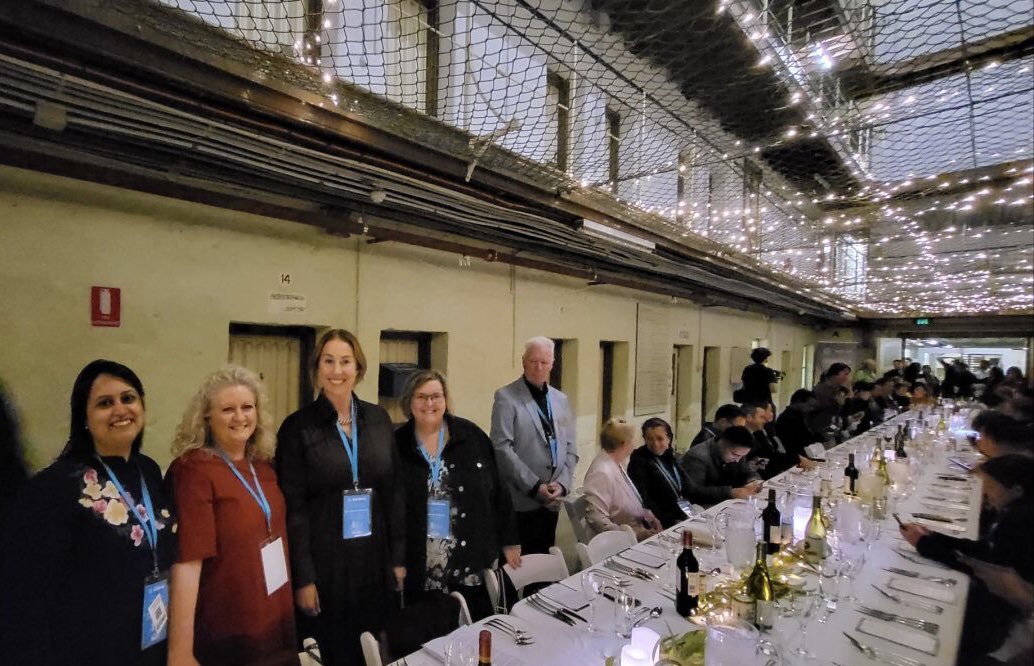 MelissaKellyAUS's tweet photo. Another great evening for the education agents participating in the @StudyPerth &amp; @WAGovernment #ICEF23 pre-famil. I accompanied the Hon. Sam Rowe MLC to the long table at the #FreoPrison where the students&amp; staff from Empyrean Education Institute wowed us with an amazing dinner https://t.co/NeaDiWwTze