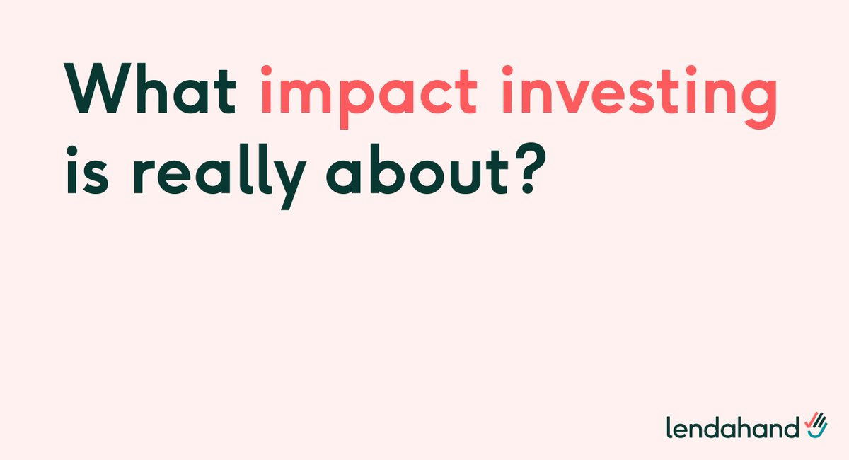 Lendahand's tweet image. Who wouldn't want to make a good return on their money while helping people in need and saving the planet? 

Go back to the essence of impact investing with these words, written by our CEO, Koen The: buff.ly/3ZDQapd 

#makeimpact #crowdfunding #lendahand