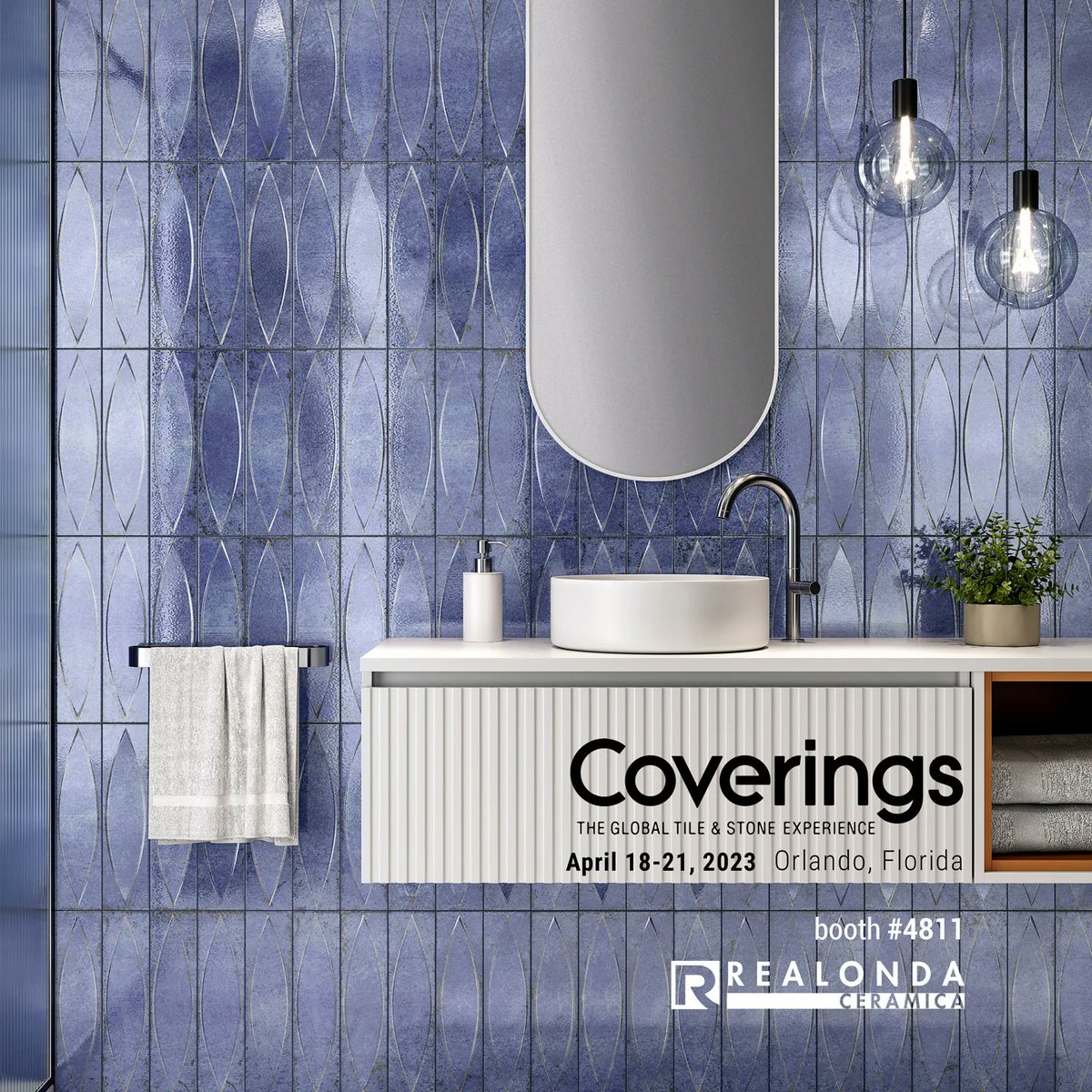 REALONDA1952's tweet photo. See you next week at Coverings 2023 > You can find us at Booth #4811 from 18 to 21 of April, Orlando (Florida)

#Realonda #madeinspain #tileofspain #porcelain #porcelaintile #ceramics #Coverings2023 #Coverings23 #fair #feriavalencia #design #designtiles #homedecor #interiordesign https://t.co/qChmfnnkIG