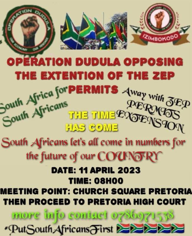 Once we have the Court Order. We Go House to House Looking for the People Mentioned in the Court Orde, Remove them From Communities and Hand them To the Police. All Illegal immigrants and Zimbabweans will be on the Receiving end. #PutSouthAfricanFirst 
#OperationDudula