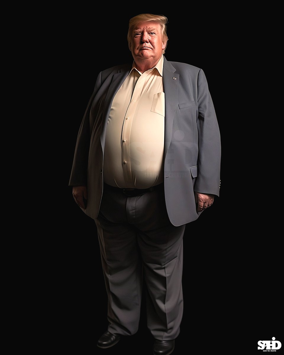 sahidtwt's tweet photo. 2XL Leaders, They Don't Go Jim...
(Made Using AI)
#leader #fat #obese #body #politics #midjourney #ai #conpectart #digitalart #portrait #photography https://t.co/M9QtnRshZo