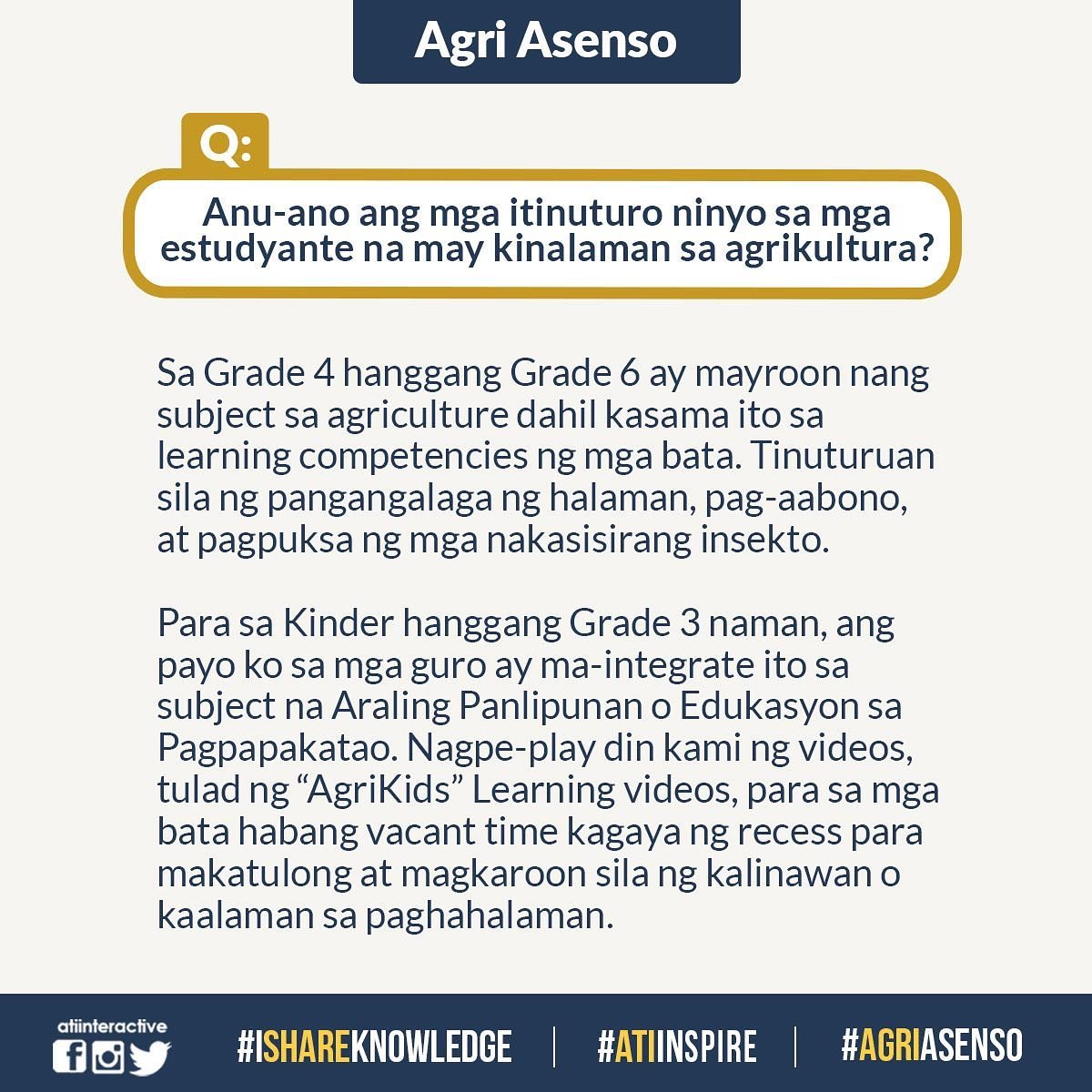 AtiRtc13's tweet photo. RT atiinteractive: Ibinahagi niya ang best practices nila sa kanilang paaralan sa pagtuturo ng kahalagahan ng agrikultura sa kanilang mga estudyante, pati na rin ilang tips sa pagsisimula at pagpapalago ng sariling school garden. https://t.co/7S4yNc1b0b #ATICaraga #ATIinspire #…