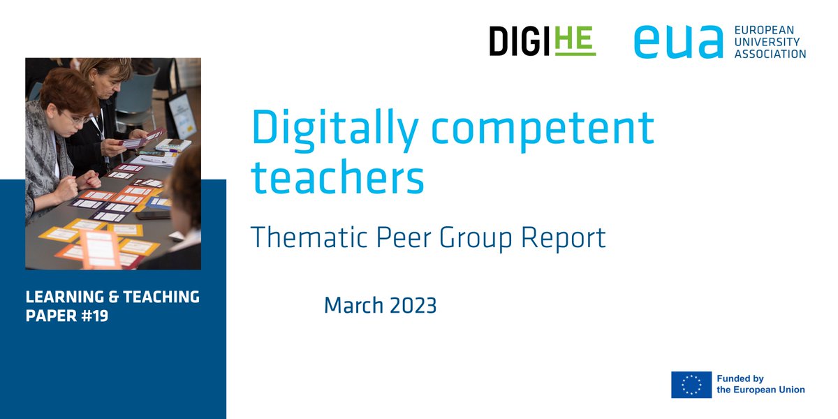 In the DIGI-HE Project the 2. round of TPGs published their final reports on three different topics. 📚
👓 Check the report on Digitally competent teachers: bit.ly/3mOwdhN

The project: lnkd.in/e4qn25nd

#NextEducation at <a href="/DHBW_Karlsruhe/">DHBW Karlsruhe</a>  next-education.org