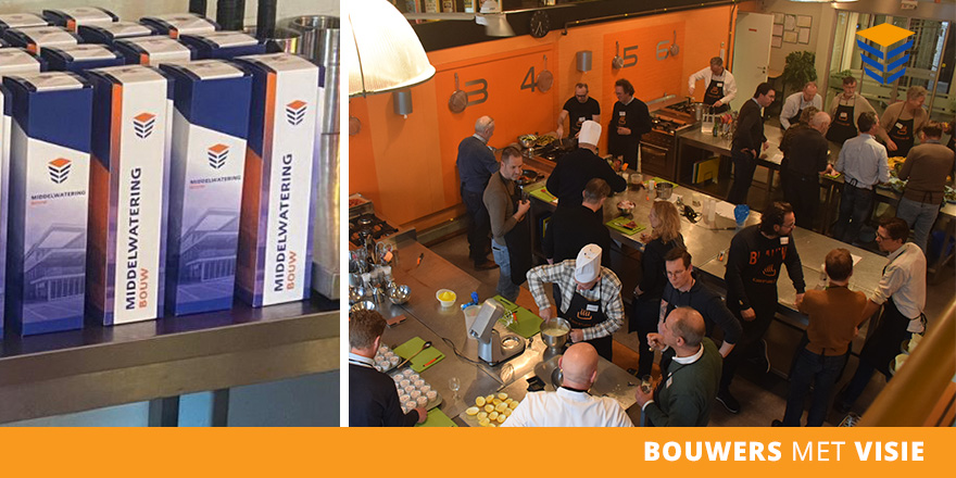 RELATIE-EVENT | Vorige week heeft Middelwateringbouw haar relaties bedankt en gewaardeerd door middel van een ontzettend leuke en gezellige kookworkshop in <a href="/Kookstudio/">Kookstudio 25 tweets</a> in Rotterdam.
Het was weer een geslaagd evenement en zeker voor herhaling vatbaar!
#bouwersmetvisie
