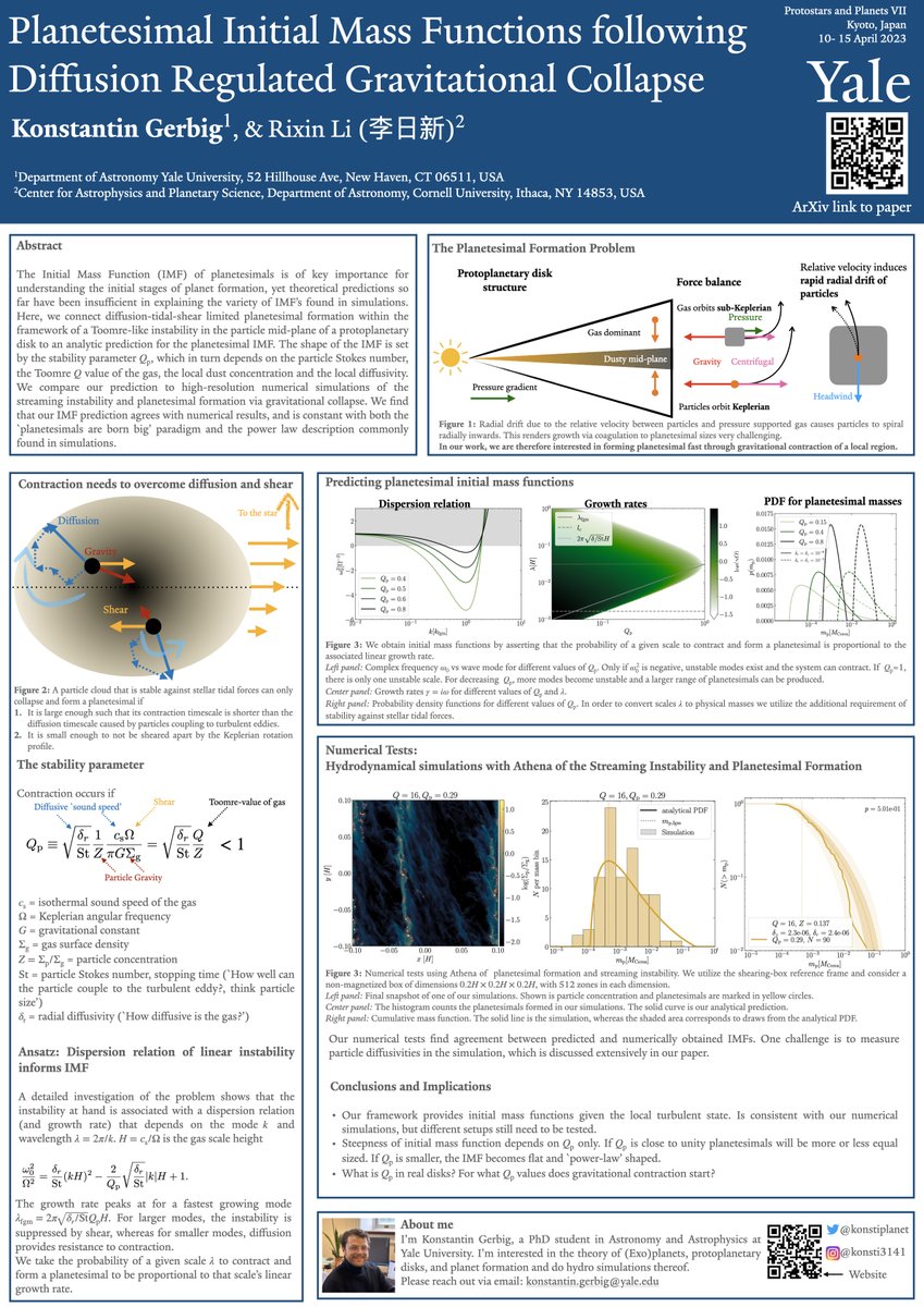 konstiplanet's tweet photo. Also, if you're at #ppvii and you're interested in planetesimal formation, check out my somewhat hastily created poster on our work. Poster number PF-06-0013 https://t.co/v3Jp3It3G5