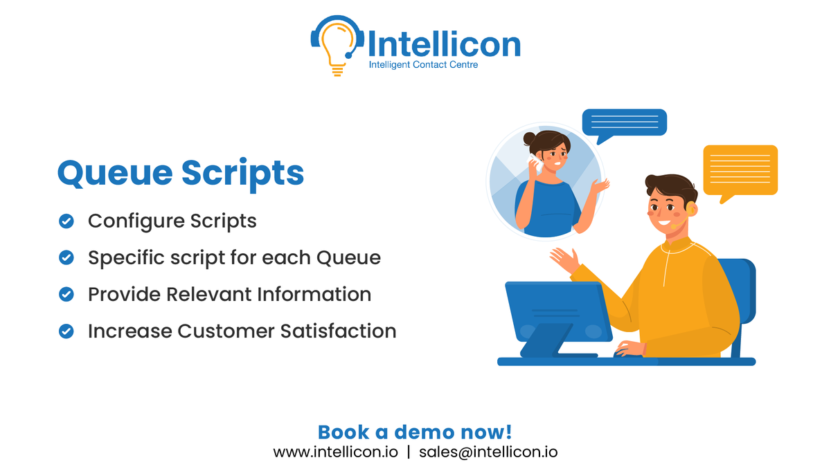 contegris's tweet image. Configure specific scripts for each Queue in order to help your agents to provide relevant information to your customers calling on that Queue.

Book a demo now - lnkd.in/duDuXmHC

#queue #scripts #intellicon #omnichannel