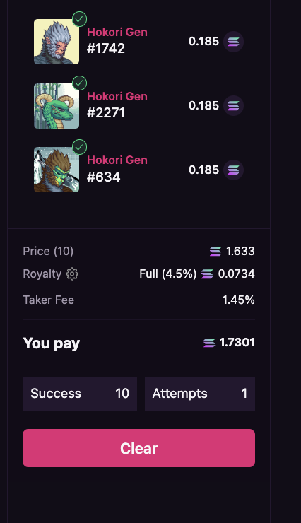 Proof of sweep <a href="/HokoriGen/">Hokori Gen</a> 
I am starting a new chapter with them soon, so I thought its better I have some more skin in the game🫡