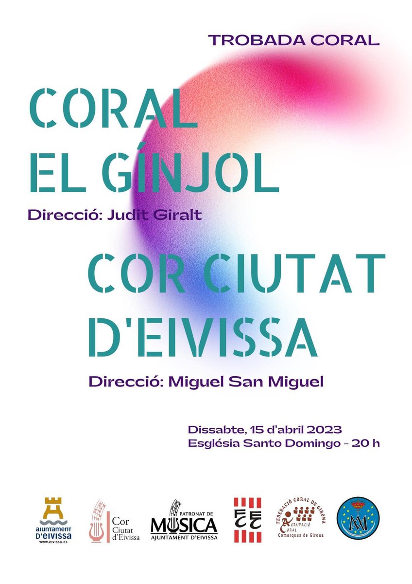 IbizaClick's tweet photo. CONCIERTO
El Cor Ciutat d’Eivissa y la Coral El Gínjol, de Maçanet de la Selva (Girona) ofrecen un concierto en la iglesia de Santo Domingo:

https://t.co/QTLKRUVF8E

#concierto #Música #culturaibiza #IbizaClick #agendaibiza https://t.co/uEF93sMSQu