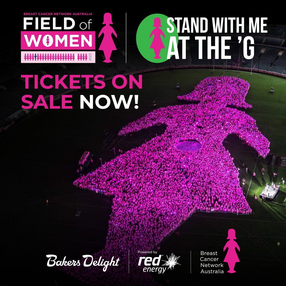 GET READY TO TAKE TO THE FIELD AGAIN! 😍 Breast Cancer Network Australia (BCNA) is excited to announce early bird tickets for Field of Women 2023 are now on limited pre-sale! Link to buy: pinkladymatch.com.au/page/64/buy-ti…