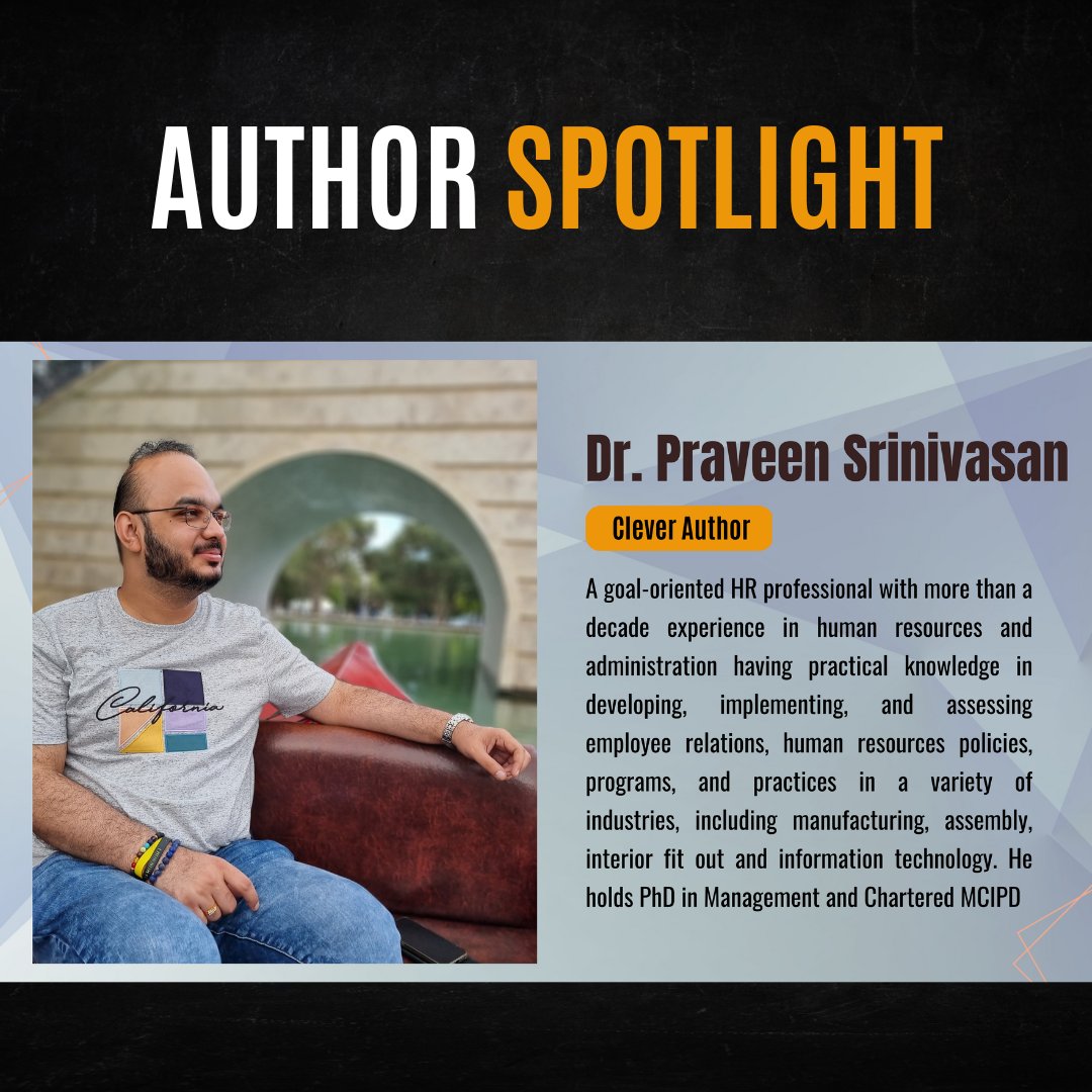 'Meet the incredible Dr. Praveen Srinivasan, whose words will inspire and transform you. Proud to publish his work at Clever Fox Publishing.' #DrPraveenSrinivasan #CleverFoxPublishing #AuthorIntroduction #InspiringReads #TransformativeWords