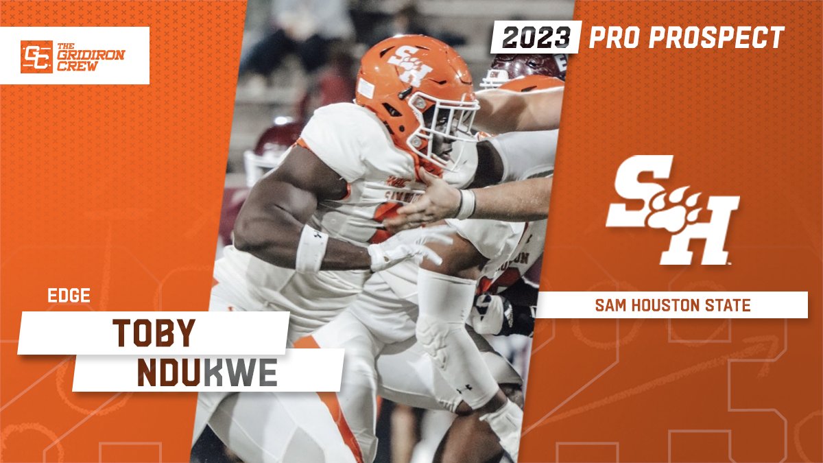 ⚠️ Attention Pro Scouts, Coaches, and GMs ⚠️

You need to look at 2023 Pro Prospect, Toby Ndukwe <a href="/_tobennaa/">Toby</a>, a DE/OLB from <a href="/BearkatsFB/">Sam Houston Football</a>

#2023ProProspect #DraftTwitter #NFLDraft #CFL #XFL #USFL #ProFootball 🏈

👀 See our Interview: thegridironcrew.com/toby-ndukwe-20…