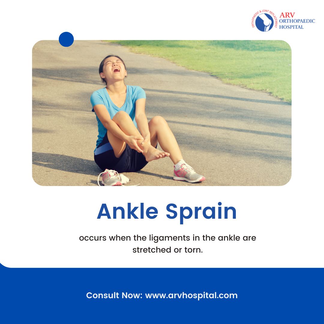 Ankle sprains are a common sports injury, but can also occur during everyday activities.
If you are experiencing pain in your ankle, contact us!

#arvhospital #orthopediccare #orthopedicsurgery #orthopedicsurgeon #orthopedicdoctor #orthopedichospital #care #life #kneepain