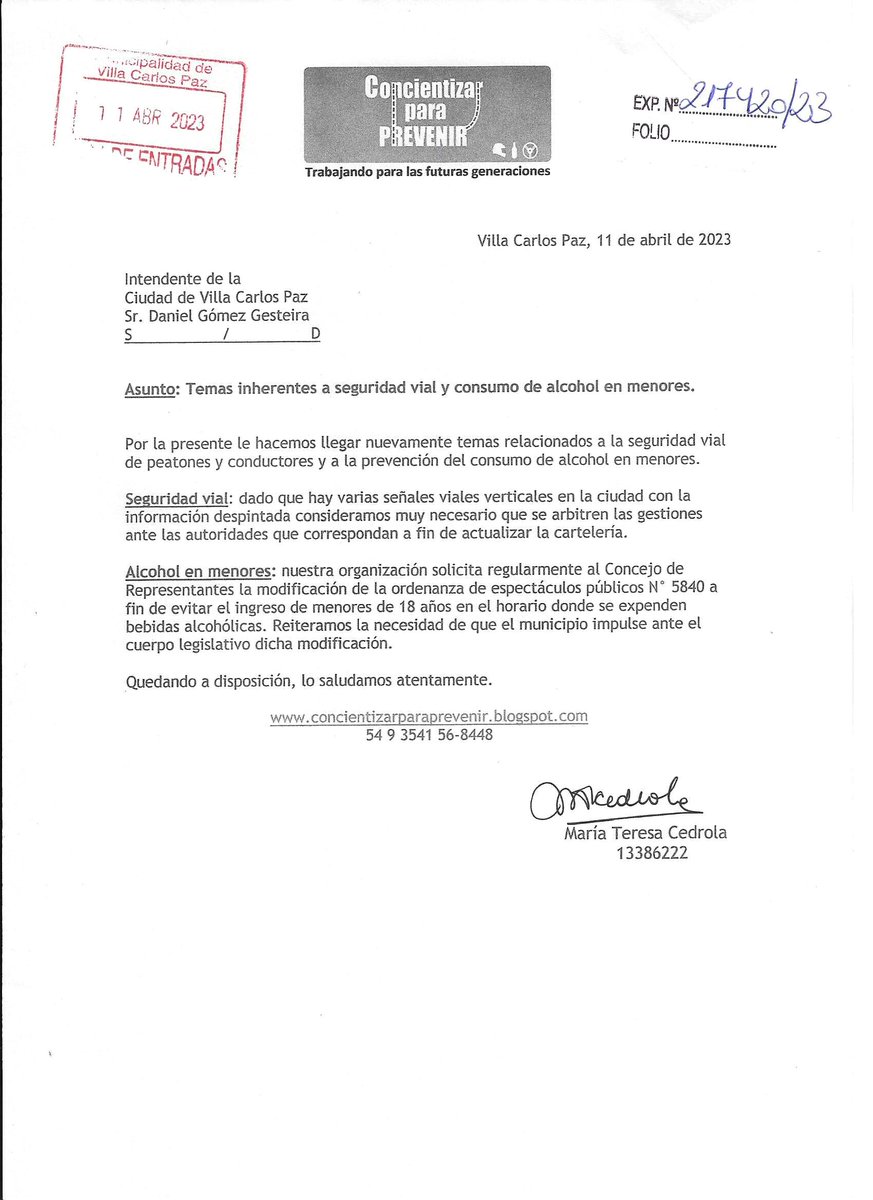 ConcientizarPP's tweet image. #CPP2023 Gacetilla de Prensa N° 03
Se comunica que el 11 de abril de 2023 la organización envió las notas que se adjuntan.