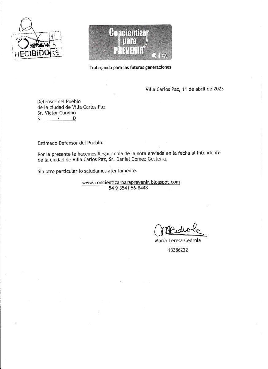 ConcientizarPP's tweet image. #CPP2023 Gacetilla de Prensa N° 03
Se comunica que el 11 de abril de 2023 la organización envió las notas que se adjuntan.