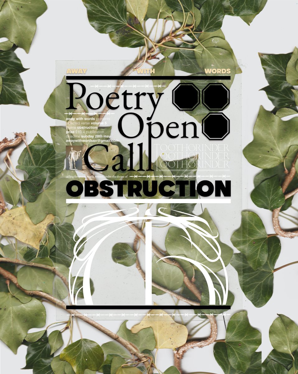 wwffgggg's tweet photo. ✢ Poetry Open Call ✢

Submission: awaywithwordssv@gmail.com
Deadline: Sunday 28th May

@Toothgrinderuk

Poster by me https://t.co/2qZB3ERacO