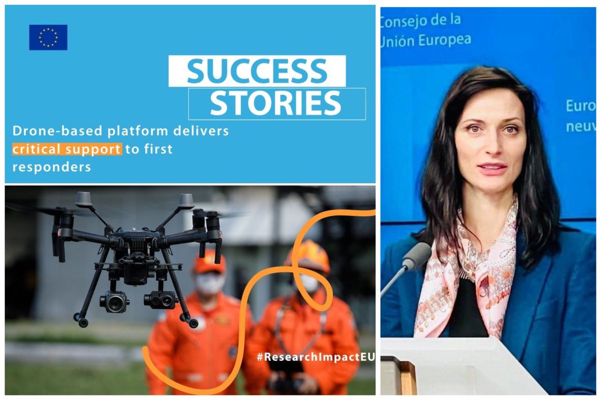 Mariya Gabriel (@gabrielmariya) on Twitter photo During a life-threatening disaster, rapid response is critical in limiting casualties & providing first aid.
💡The #EUfunded <a href="/ResponDrone/">ResponDrone</a> project developed a 🆕 drone-based technology that gives first responders valuable information in real time.⌚️
👉 europa.eu/!qtrdVn During a life-threatening disaster, rapid response is critical in limiting casualties & providing first aid.
💡The #EUfunded <a href="/ResponDrone/">ResponDrone</a> project developed a 🆕 drone-based technology that gives first responders valuable information in real time.⌚️
👉 europa.eu/!qtrdVn