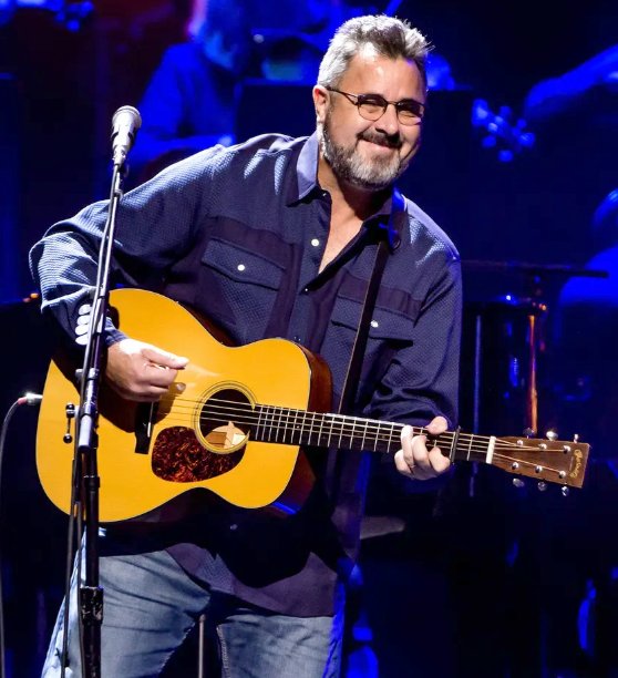 Happy Birthday Vince Gill!  66 years old today and still pickin\
and grinnin\. 