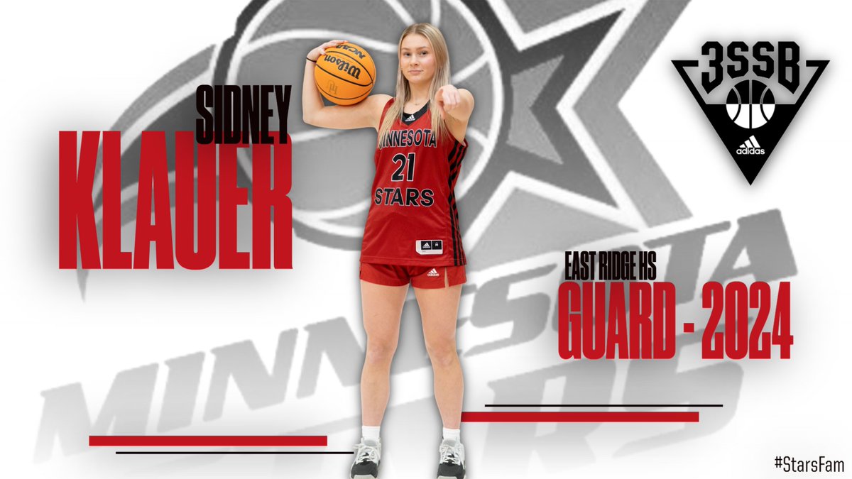 Minnesota Stars 2024 3SSB (@mnstars20243ssb) on Twitter photo For Today's Player introduction for the 2024 3SSB AAU season, we have Sidney Klauer returning back for another season! <a href="/SidneyKlauer/">Sidney Klauer</a> #StarsFam For Today's Player introduction for the 2024 3SSB AAU season, we have Sidney Klauer returning back for another season! <a href="/SidneyKlauer/">Sidney Klauer</a> #StarsFam