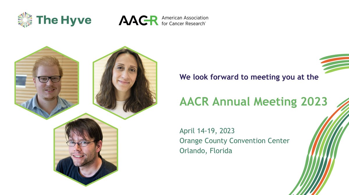 TheHyveNL's tweet photo. Sjoerd, Sander, and Mirella from our Genomics and Target Discovery Team will be at the #aacr2023  Annual Meeting. They would love to answer questions about #opensource solutions to #cancer genomics &amp; drug discovery #CancerResearch #DrugdiscoveryChemistry #cbioportal #opentargets https://t.co/AQhcC6TOCv