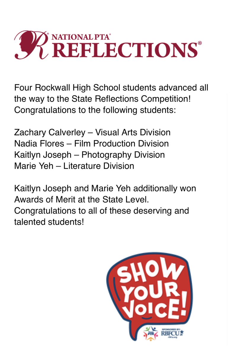 Rockwall High School PTO (@rhs_pta) on Twitter photo  Rockwall High School PTO (@rhs_pta) on Twitter photo