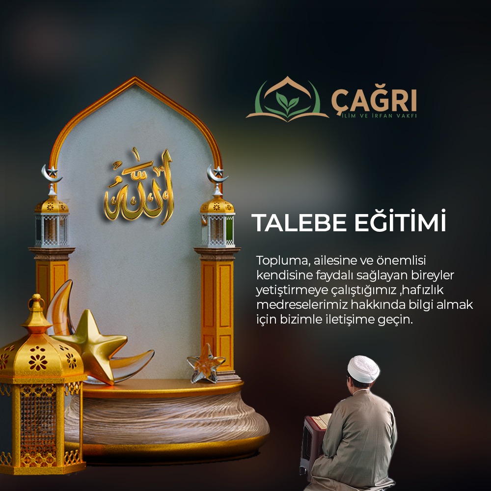TALEBE EĞİTİMİ
--------------
İletişim için;
📞+90 850 888 2 571
🔗 cagrivakfi.org.tr
📍 Yeni Kent Mah Doğanaraslı Bulvarı No: 186/3 Esenyurt
--------------
#çağrıvakfı #çağrı #vakıf #proje #talebeğitimi