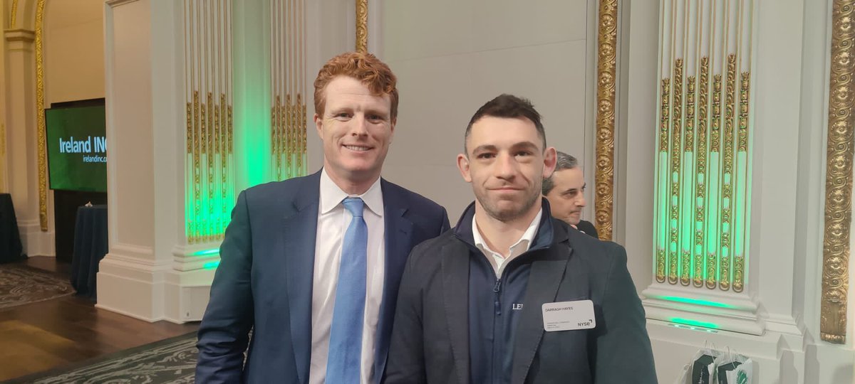 Met Joe at the #NYSE last month. A great talisman and true gent. Welcome to #Ireland <a href="/joekennedy/">Joe Kennedy III</a>