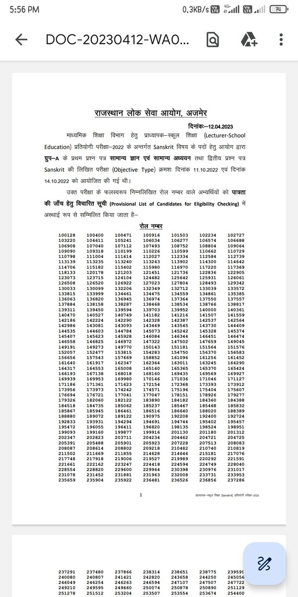 nk_rajoria's tweet image. स्कूल व्याख्याता (प्राध्यापक) प्रतियोगी परीक्षा-2022 (संस्कृत) विषय का परिणाम जारी!
#RPSC_RESULT
@RPSC1 
@JATbera1