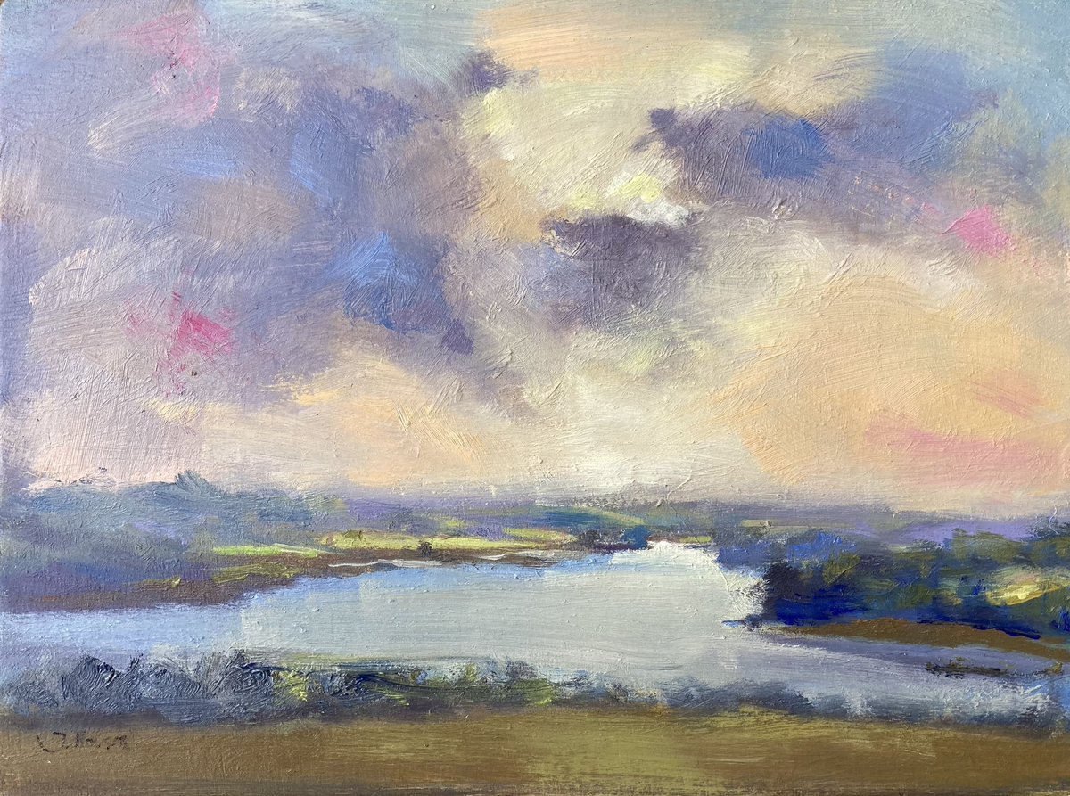 Carew River. Oil on panel, 6”x 8”. Paintings available from my studio by appointment. Based at Pembroke Dock near Tenby. #carewriver #lawrenny #oilpainting #originalart #PEMBROKESHIRE #tenby #wales