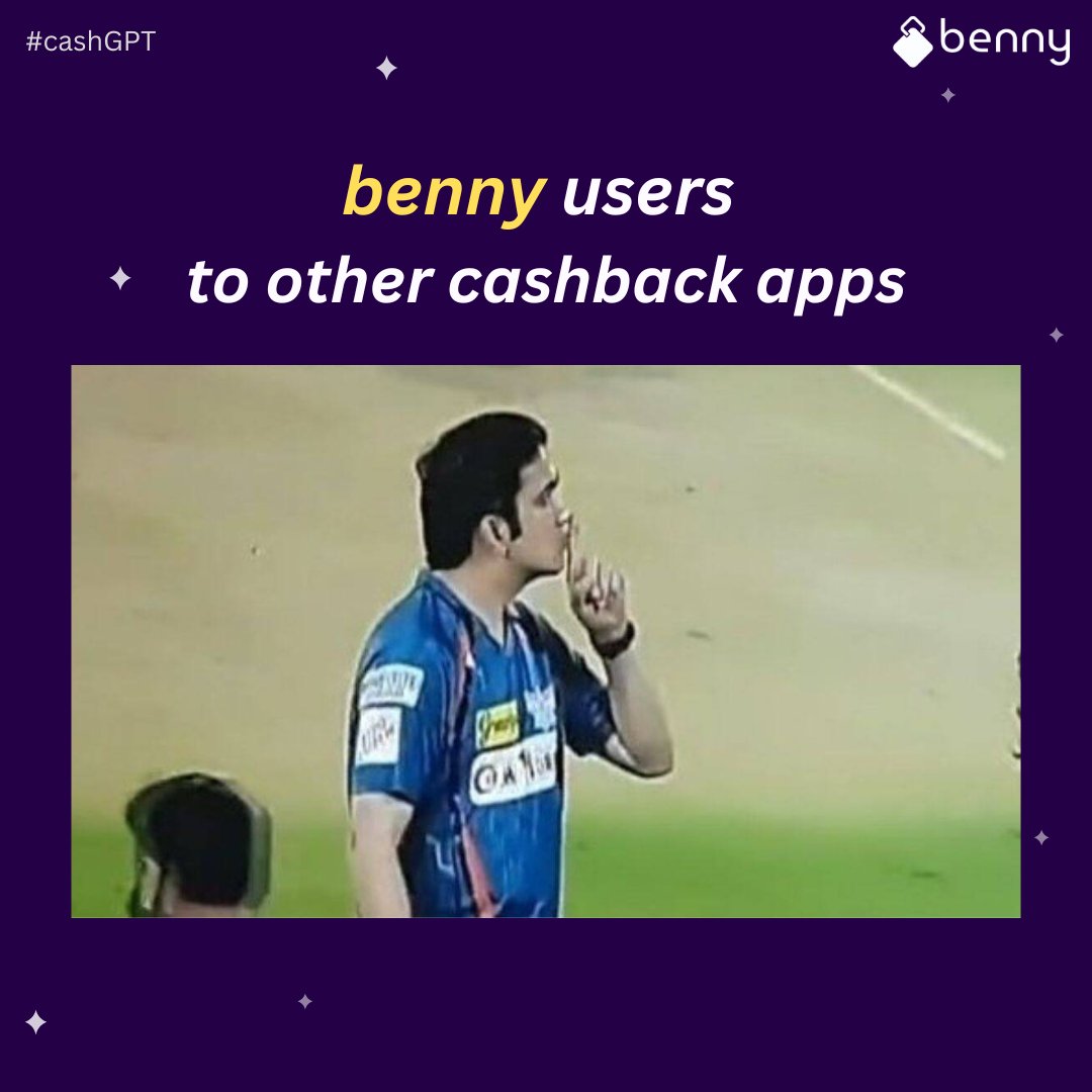 bennyapp_'s tweet photo. benny app use karne ka matlab👇👇

Cashback hin cashback
Tab toh yeh reaction zaroor banta!

Try: https://t.co/wspGOBWMHT

Use these: #benny #cashback #cashbackworld #cashbackapp #Gambhir #IPL2023 #RCBvsLSG #upi #creditcards https://t.co/4t9olmdMMe