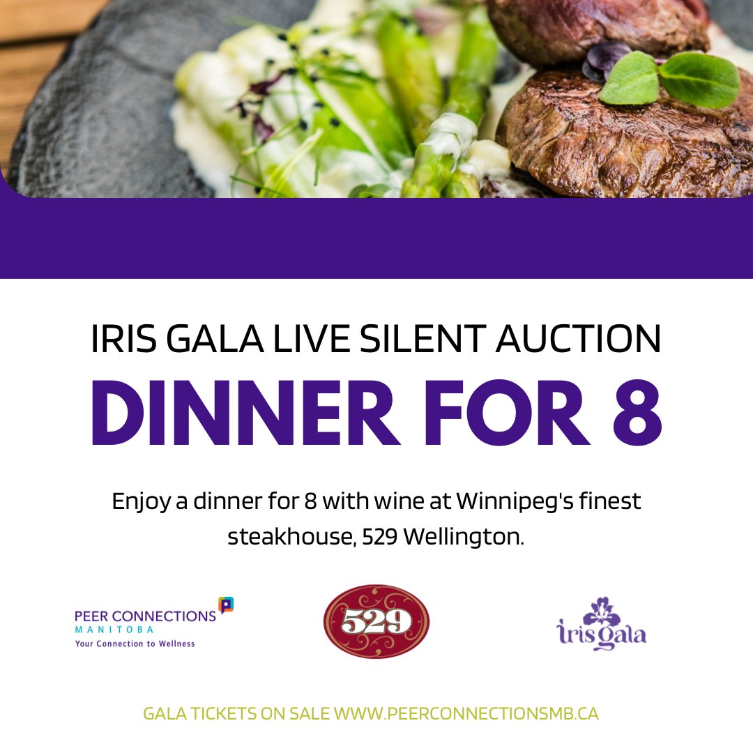 529 Wellington is a leader in Canadian prime beef and impeccable service located just off the Assiniboine River in the beautiful Cresentwood neighbourhood. We cannot succeed without the generosity of supporters like you. 

Thank you!

*Must be present to bid*

#IrisGala #Sponsors