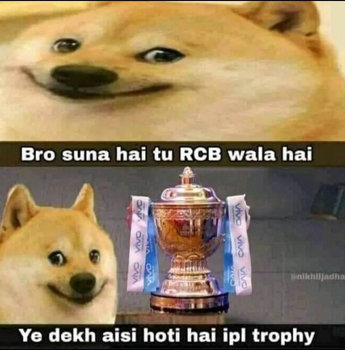 LoveKush____'s tweet photo. Dekhlo Bhai aisi hoti hai trophy 🏆 😂 #RCBvsMI #RCB #rcbfans #IPL2023 https://t.co/utGegvIZlX