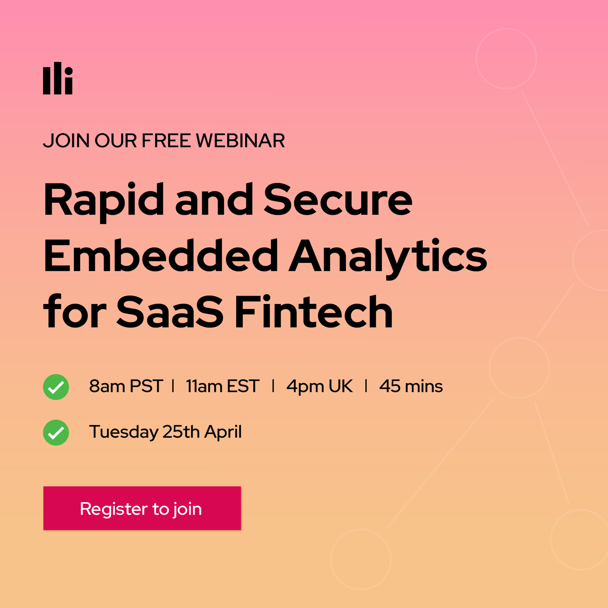 panintelligence's tweet photo. Join our free webinar showcasing how Fintech companies can quickly and securely deliver embedded analytics and business intelligence into their applications.

Register here 👉https://t.co/d4lt0Nkuw0

#Fintech #EmbeddedAnalytics #Analytics #EmbeddedData #DataAnalytics https://t.co/FXe5Q8RIp6
