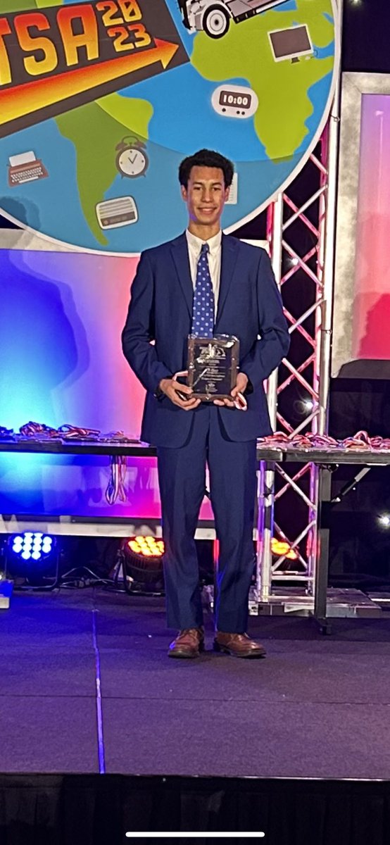 Congratulations to Brad for earning 1st place in CAD Engineering at KYTSA conference!