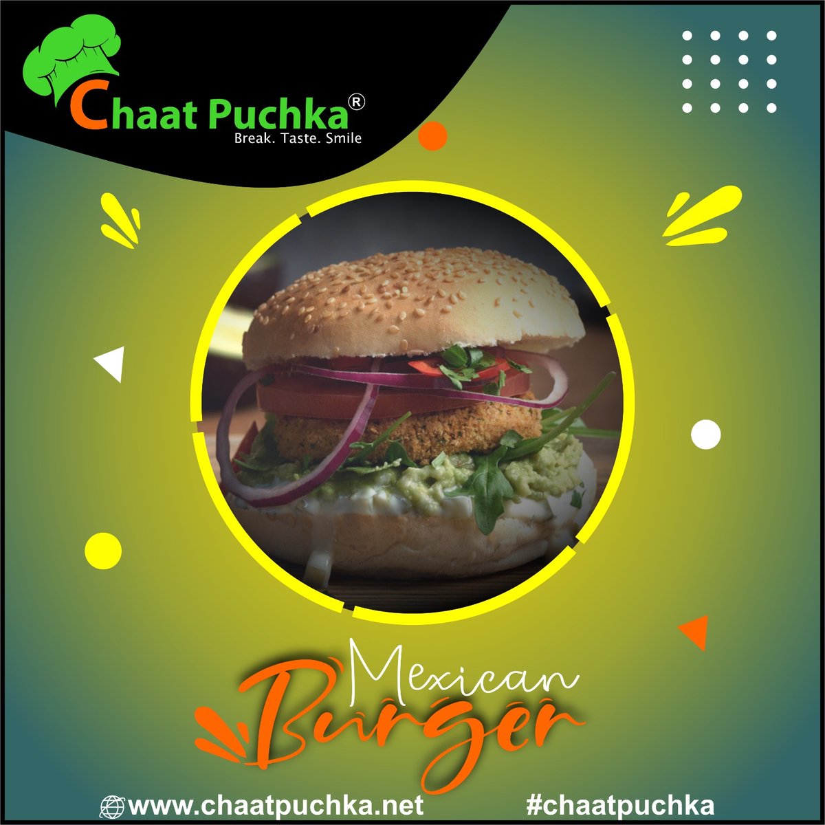 ChaatPuchka's tweet photo. Burger: Chaat Puchka Cafe burger don’t just have fillings, our Mexican burger are very different, A surprise in every fast food Dishes.
.
.
#chaat #fastfood #food #burger #foodie #pizza #delicious #restaurant #burgers #foodies #streetfood #tasty #chaatpuchka #panipuri #maxican https://t.co/ntGlJaW8Kc