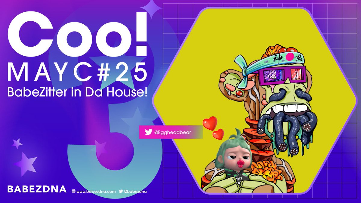 Welcome BabeZitter <a href="/Eggheadbear/">EggheadBear</a> in Da House!

Cheerfully rockin the Hachimaki for us Babez. 👶😍👶

Want another one of those shades 🤪😎🍼👶🤪

#BABEZDNA #BoredApeYC #nft