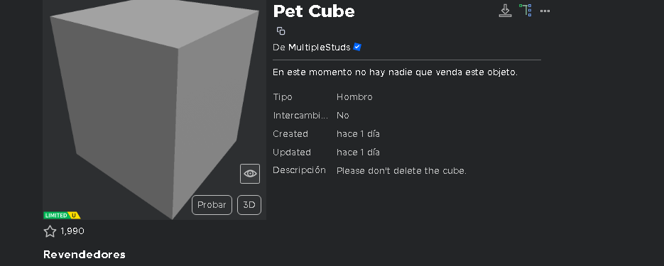 UgcNoticias_'s tweet photo. 😑I El Creador UGC @MultipleStuds Lanzo el cubo limited gratis temprano.

➤https://t.co/zA7CdxG7r3
#Roblox #RobloxDev #RobloxUGCLimited https://t.co/welU4GU0G0