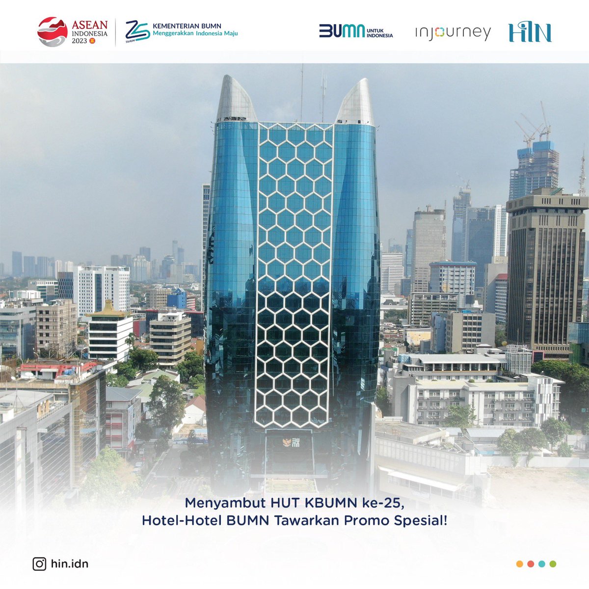 HirokoAmanda's tweet photo. Hallo #SobatHIN ????Kementerian Badan Usaha Milik Negara (KBUMN) akan merayakan Hari Ulang Tahun (HUT) ke-25 pada 13 April mendatang.HIN dan HIG turut memeriahkan dengan menawarkan promo spesial di hotel-hotel jaringan HIG. silahkan kunjungi website https://t.co/DPPe0StuAn https://t.co/L3ysTJMepN