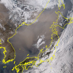 気象衛星も捉えるほど!日本に大量の黄砂が飛来中…。