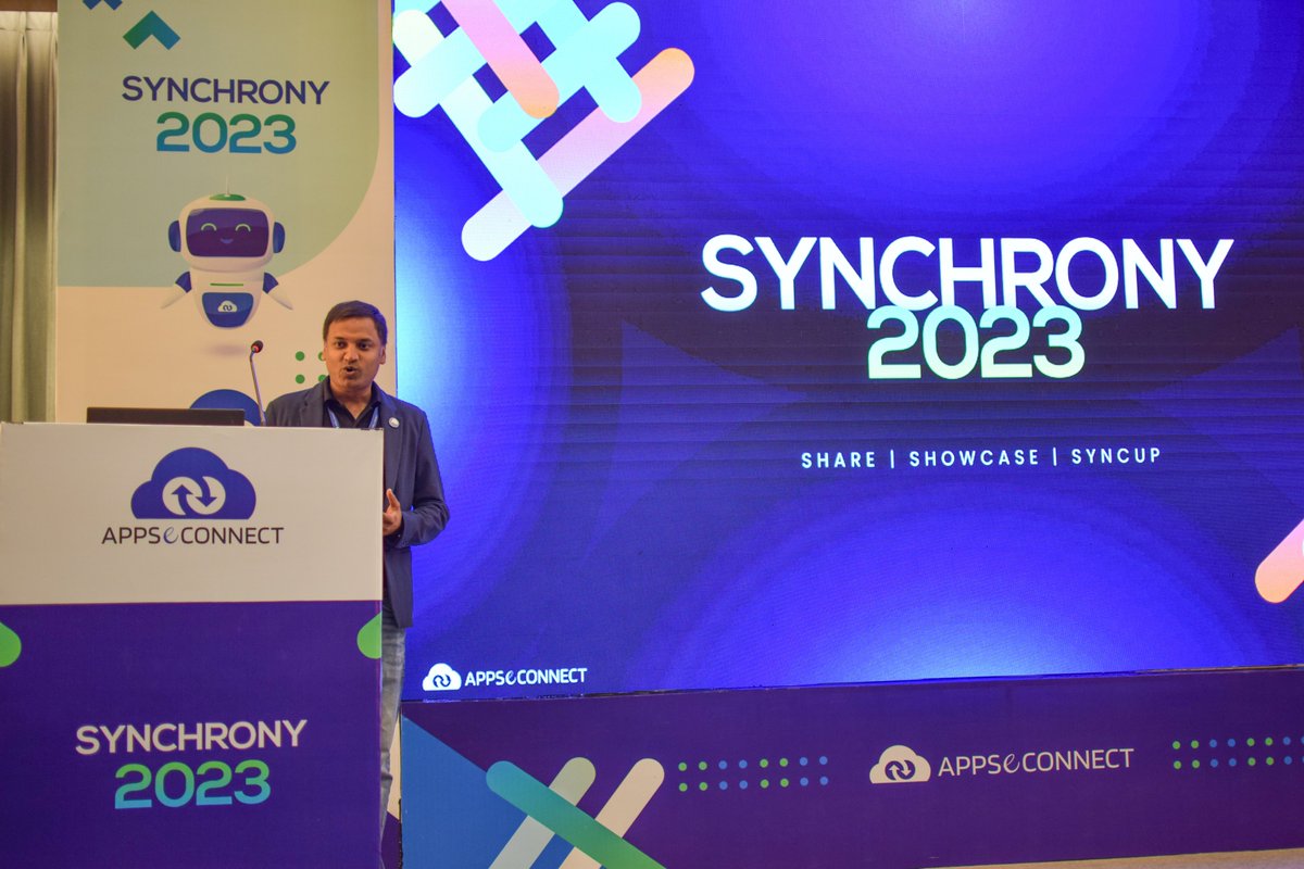 appseconnect's tweet image. An insightful #keynote by our CEO and co-founder, Atul Gupta, and by co-founder, Shailendu Verma, who chimed in virtually to offer enriching insights, and inspired us to take on new challenges and achieve greater heights with #APPSeCONNECT!✈️

#Synchrony23