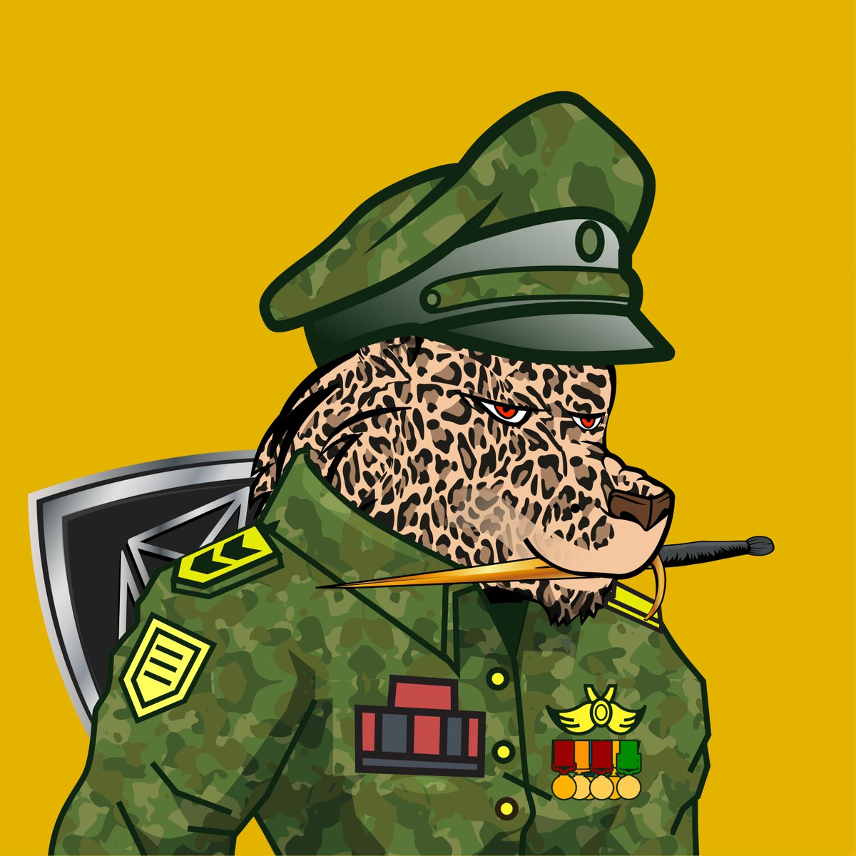 Our Bored War Wolve Army is now available on Opensea with leopard fur Ethereum Sheild in back in Only 0.01 ETH grab it know before they sold out 
opensea.io/assets/ethereu…

#NFT #opensea #nftart