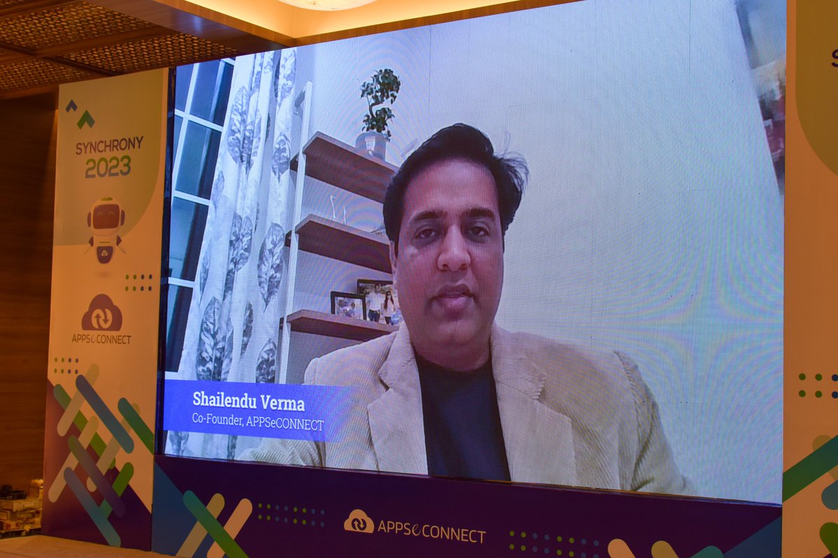 appseconnect's tweet image. An insightful #keynote by our CEO and co-founder, Atul Gupta, and by co-founder, Shailendu Verma, who chimed in virtually to offer enriching insights, and inspired us to take on new challenges and achieve greater heights with #APPSeCONNECT!✈️

#Synchrony23