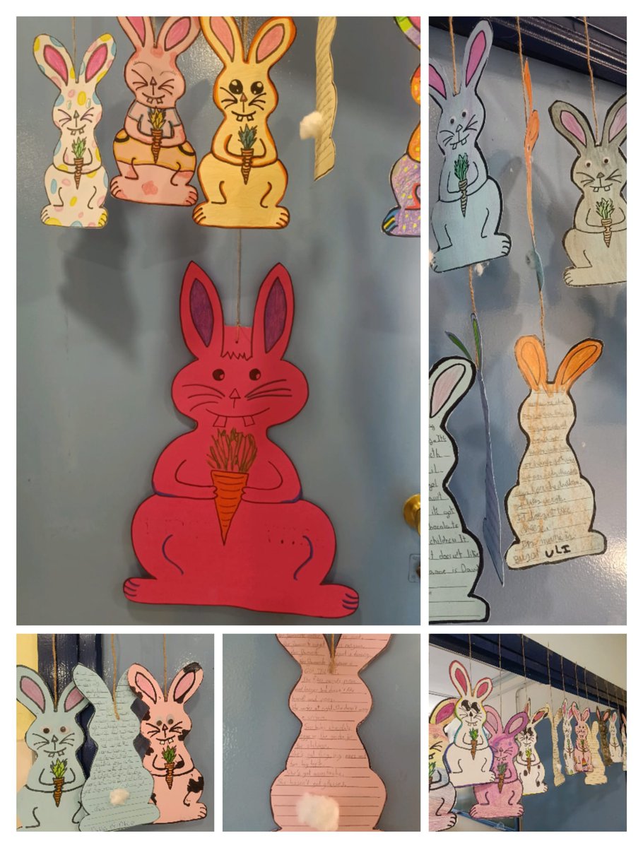 CEIP_TEODOSIO's tweet image. Muestra del trabajo de Pascua en el área de inglés del segundo ciclo. Expresión escrita sobre la descripción.
HAPPY EASTER! 
#easterbunny #eastereggs #writingexercise #learningothercultures #ceipteodosio