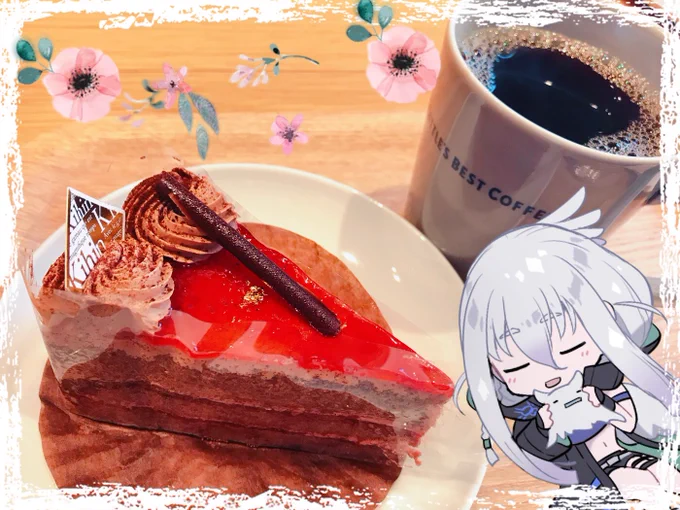 ご近所カフェさんの新作ケーキ!ラズベリーショコラなう 