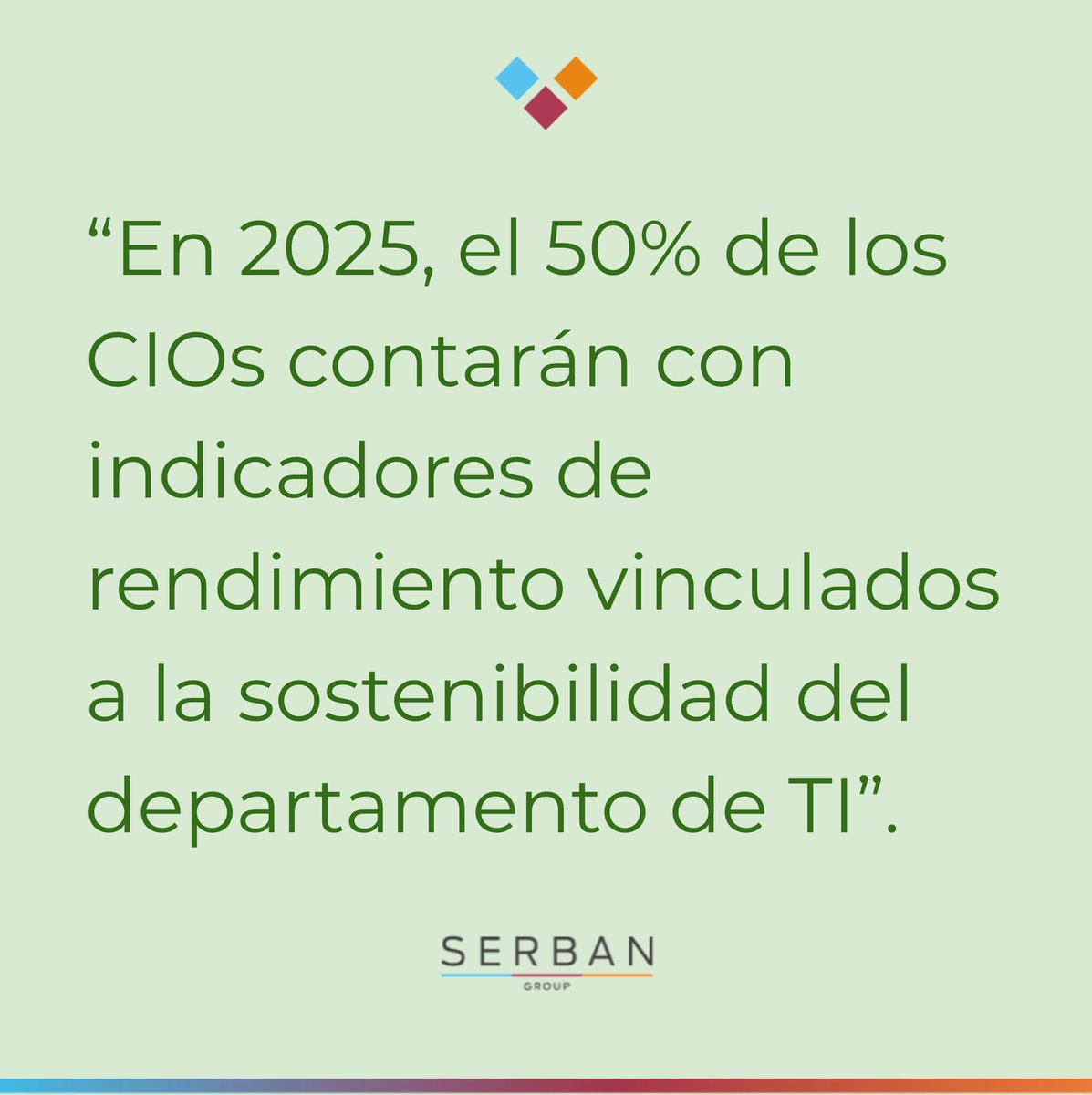 Serban_IT's tweet photo. A medida que las empresas se vuelven más conscientes del impacto ambiental y social de sus operaciones, es probable que los CIOs también sientan la necesidad de medir y mejorar la sostenibilidad de sus departamentos de TI.
#NosImporta https://t.co/8yUxuSAaUI