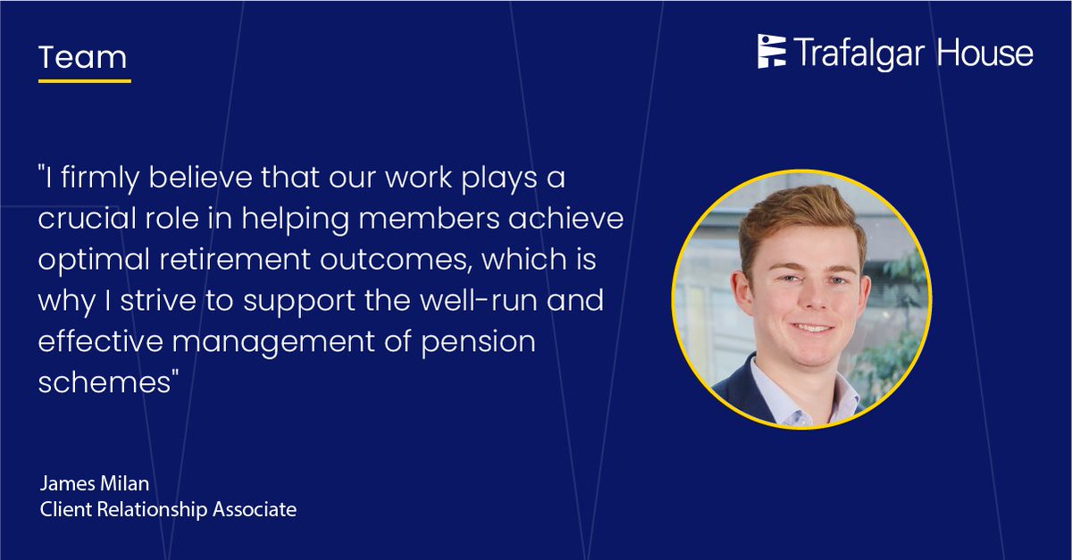TrafalgarAdmin's tweet image. We are thrilled to announce our latest promotion - James Milan has been promoted to the role of Client Relationship Associate.

We believe in recognising talent and promoting from within.  Check out our latest #career #opportunities.

trafalgarhouse.co.uk/careers/

#pensions #jobs