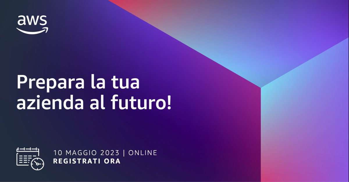 ☁️ AWS Migration Day Edition è un evento online in italiano progettato per approfondire come AWS ha supportato migliaia di organizzazioni nelle diverse fasi della migrazione per ogni carico di lavoro. 👉🔗 go.aws/3zRur2E go.aws/43pvX9W