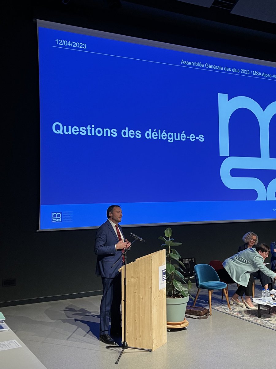 Jean-François Fruttero president de la MSA Dordogne Lot et Garonne et président du CASS de CCMSA intervention appréciée par nos délégués sur leur rôle et l engagement dans le mieux être