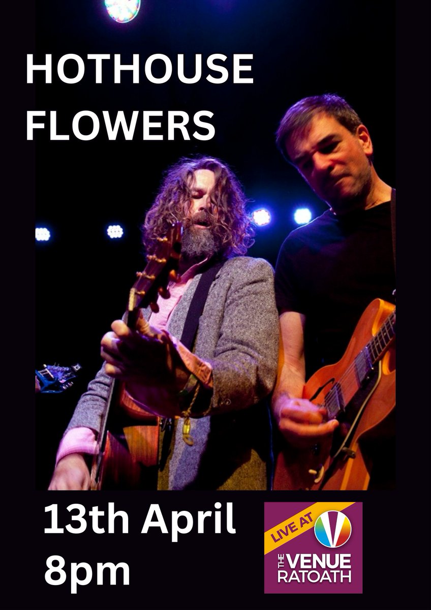 We are delighted to welcome @HothouseFlowers here in The Venue Theatre tonight!
#livemusic #hothouseflowers #irishband #ratoath #thevenue #staylocal
