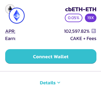 PancakeSwap (@pancakeswap) on Twitter photo 🎉 The cbETH (<a href="/coinbase/">Coinbase 🛡️</a>) Farm is now live on Ethereum PancakeSwap!
🧑🌾 Stake $cbETH - $ETH LP to Earn $CAKE: pancakeswap.finance/farms?chain=eth
👉 APR will drop as liquidity increases 🎉 The cbETH (<a href="/coinbase/">Coinbase 🛡️</a>) Farm is now live on Ethereum PancakeSwap!
🧑🌾 Stake $cbETH - $ETH LP to Earn $CAKE: pancakeswap.finance/farms?chain=eth
👉 APR will drop as liquidity increases